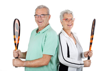 Senioren mit Schläger - Sport