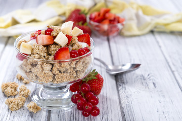 Portion of crunchy Yoghurt