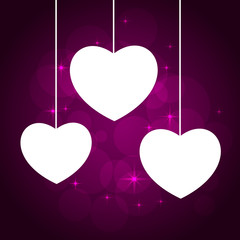 hearts frame violet
