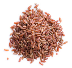 Red Rice isolated on white