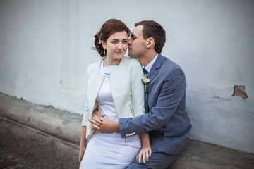 Naklejka premium Wedding couple