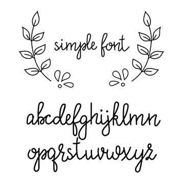 Simple handwritten cursive font