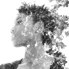 Double exposure portrait