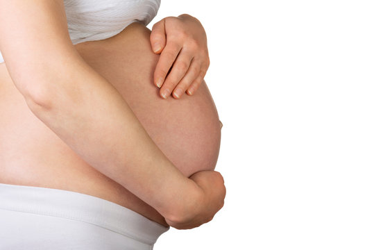 Belly of pregnant woman