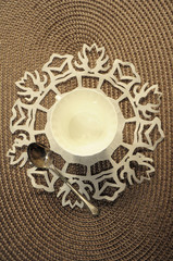 napkins-snowflakes for the  Christmas coffee. Handmade idea