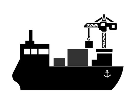 Grue sur un bateau cargo