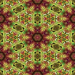 Abstract seamless green floral pattern for background