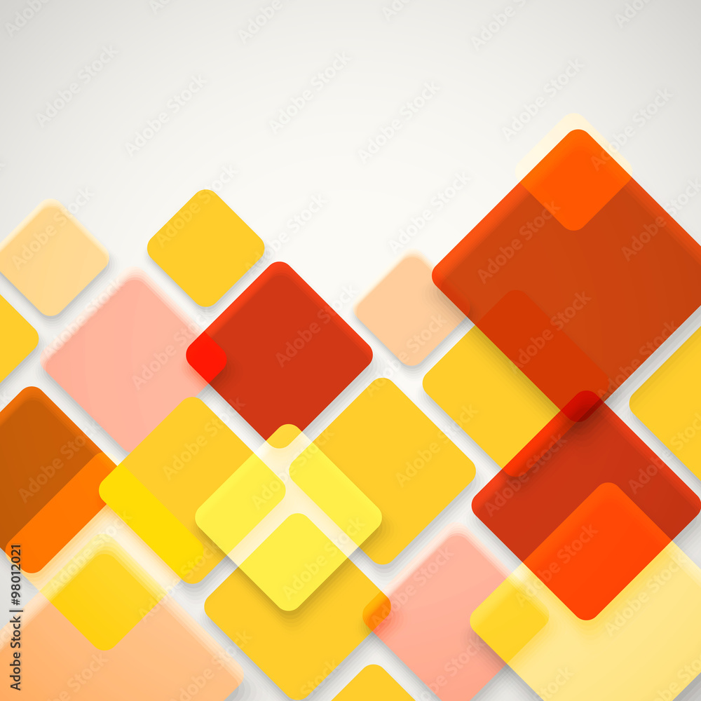 Aufkleber Abstract vector background of different color squares. Design co