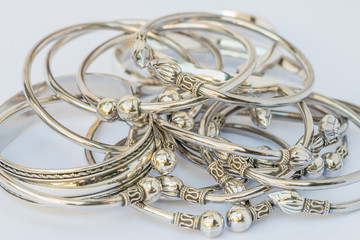 Fototapeta premium Old silver Bangle