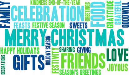 Merry Christmas Word Cloud