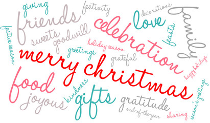 Merry Christmas Word Cloud