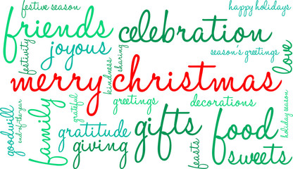 Merry Christmas Word Cloud