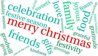 Merry Christmas Word Cloud