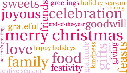 Merry Christmas Word Cloud
