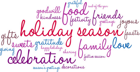 Fototapeta premium Holiday Season Word Cloud