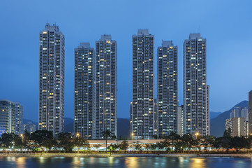 Fototapeta na wymiar Residential building in Hong Kong