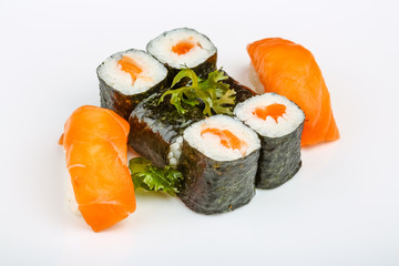 Sushi with salmon