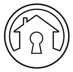 house lock concept symbol