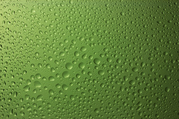 Water droplets on glass
