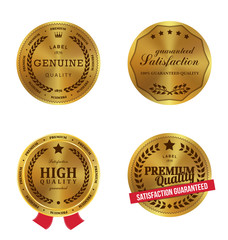 Gold label shopping vector