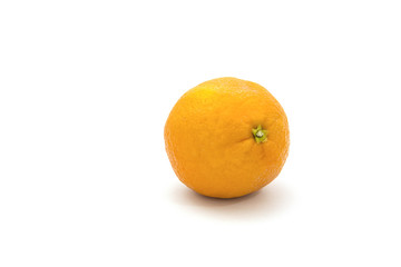 Ripe orange isolated on white background