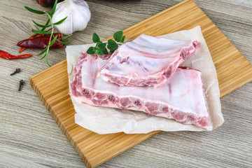 Fototapeta na wymiar Raw pork ribs