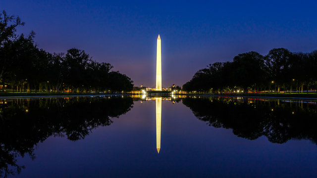 Washington Monument At Night