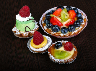 Pastry with berries