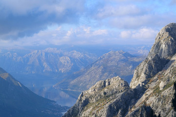 Landscape with the image of mountains