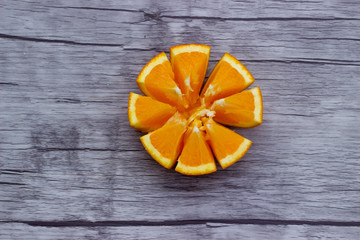 Frische, aufgeschnittene Orange