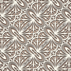 Vintage tulle ornament, seamless lace pattern