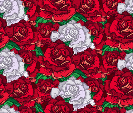  Wedding Rose Seamess Pattern