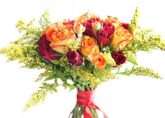 Flower bouquet, Isolated on white background