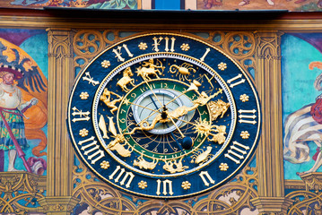 Die historische Astonomische Uhr am Rathaus von Ulm