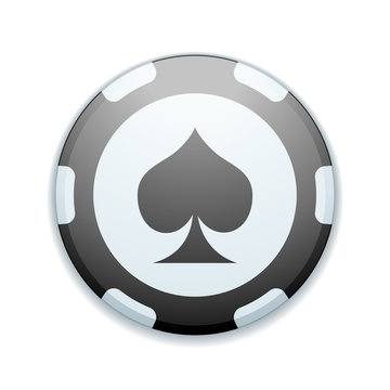 Spade suit Poker chip