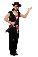 Man pirate isolated on the white background