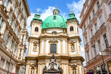 Zelfklevend Fotobehang Peterskirche, Vienna, Austria © ecstk22