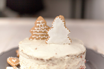 White Christmas cake