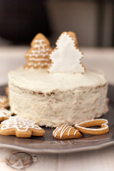 White Christmas cake