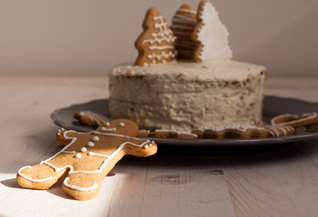 White Christmas cake