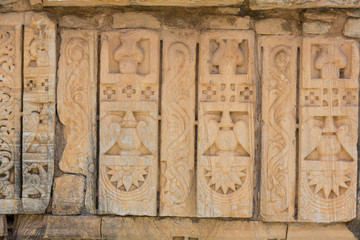 Ruinenstadt Chittorarh Indien - Detail Steinplatte