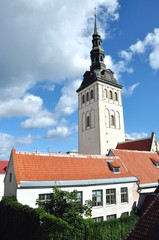 Fototapeta na wymiar Vista torre Iglesia,Tallin, Estonia