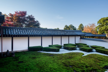 Fototapeta na wymiar Grass and Stone garden at japan temples