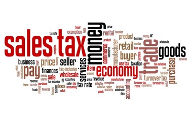 Sales tax - word cloud