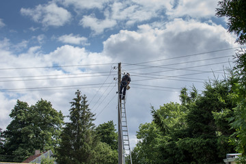 Electriciann at work