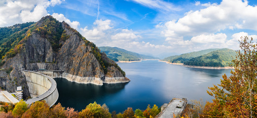 Vidraru Dam, Carpathian Mountains, Romania - obrazy, fototapety, plakaty