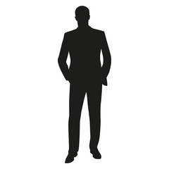 Business man vector silhouette