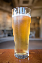 Beer in pub background