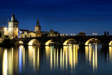Fototapeta na wymiar Historic Charles Bridge in Prague, Czech Republic