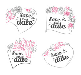 set of vector Save The Date